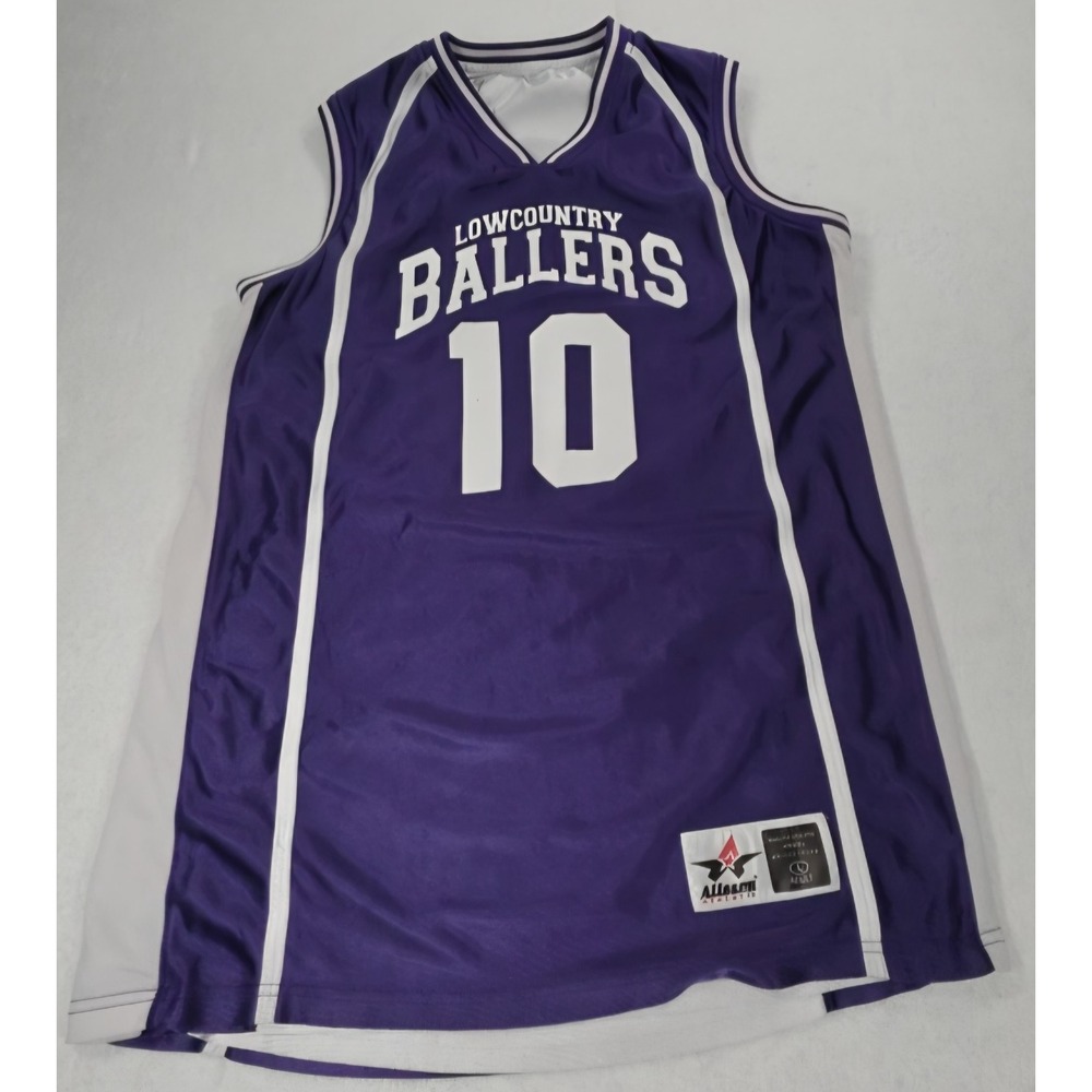 Jersey NBA Sacramento Kings #10 Mike Bibby, Basketball Sz L Purple White